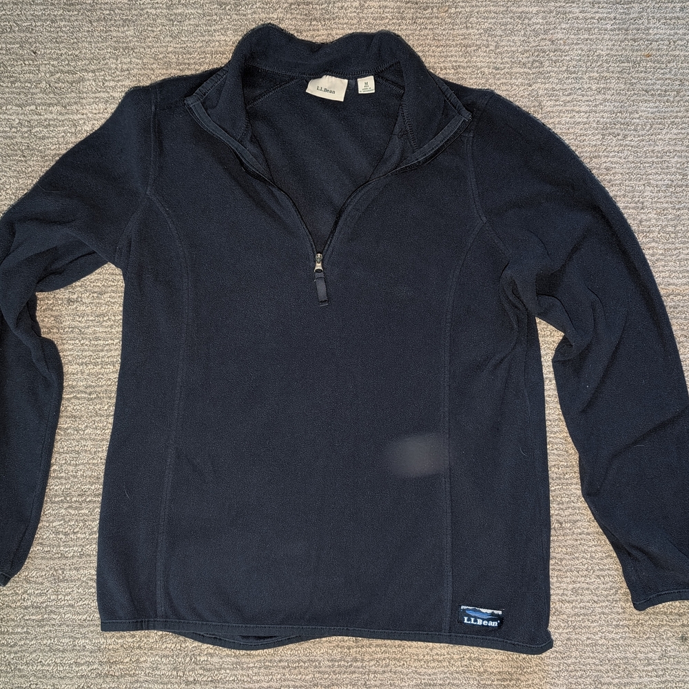 L.L. Bean Women's Navy Blue Half-Zip Sweater